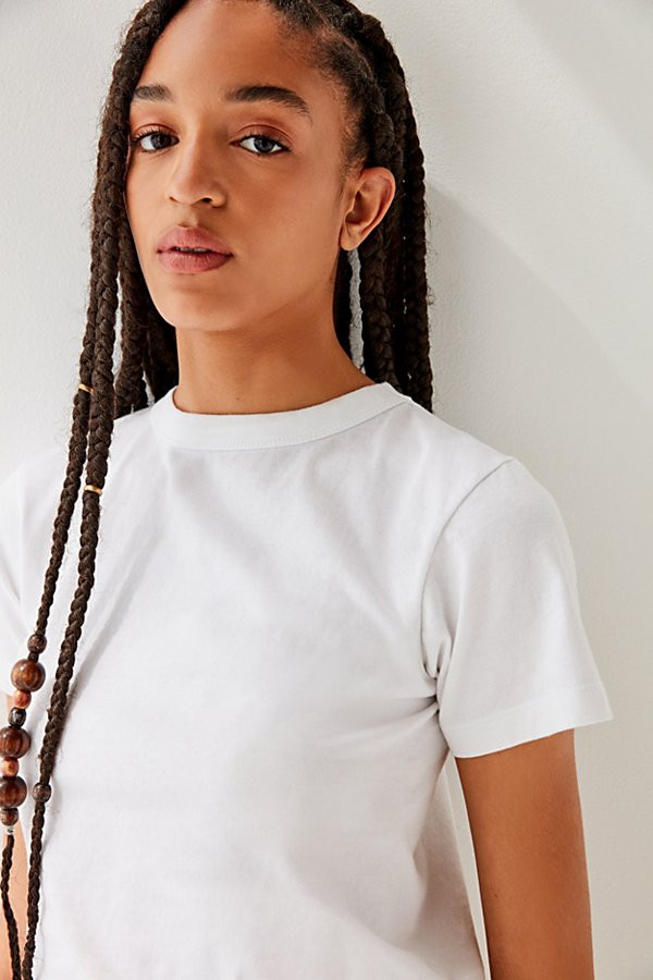 Urban Renewal Remnants Classic Crew-Neck Tee - White S at Urban Outfitters | Urban Outfitters (US and RoW)