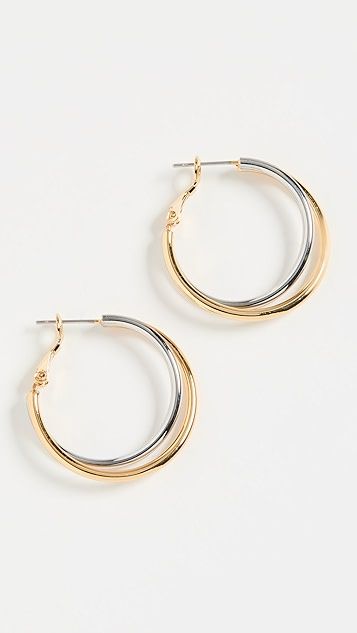 Gold and Silver Twist Earrings | Shopbop