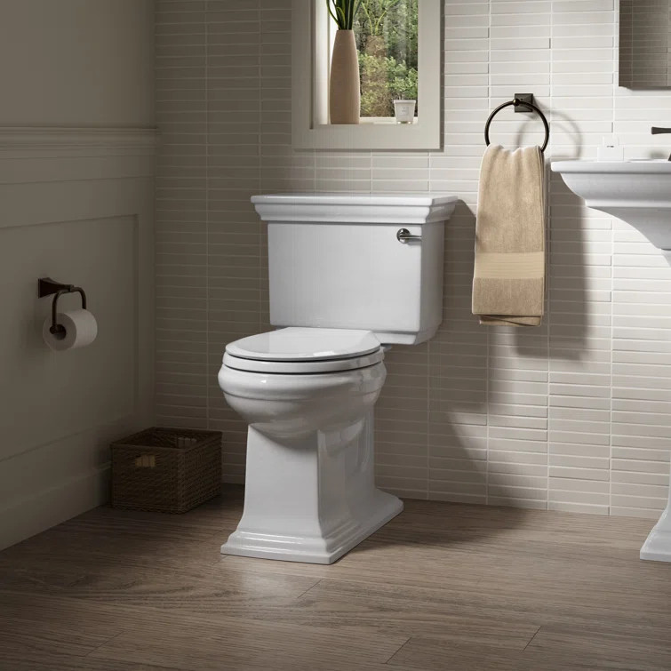 Memoirs Stately Comfort Height 1.28 gpf Two-piece Round-front Toilet | Wayfair Professional