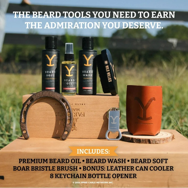 Wild Willies Yellowstone Collection The Cowboy Premium Beard Gift Set, New | Walmart (US)