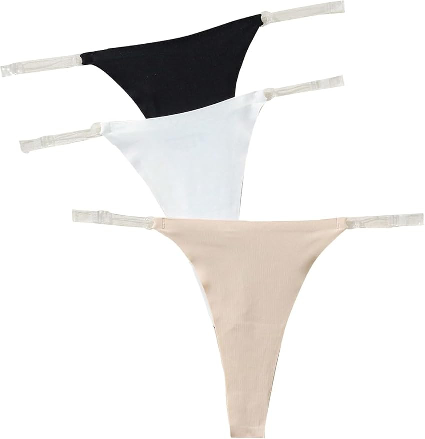 GORGLITTER Women's Clear Invisible Underwear Sexy G String Thongs Panties | Amazon (US)
