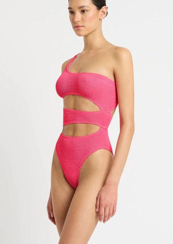 Rico One Piece Cut out Swimsuit in Neon Azalea | outdazl