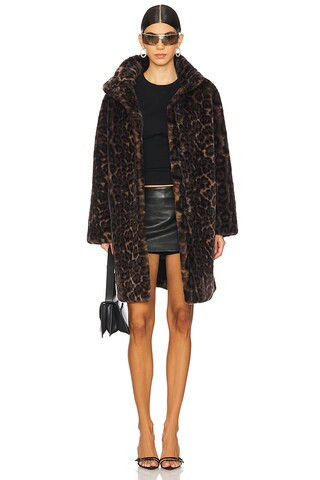 Elis Leopard Short Coat in Leopard | Revolve Clothing (Global)