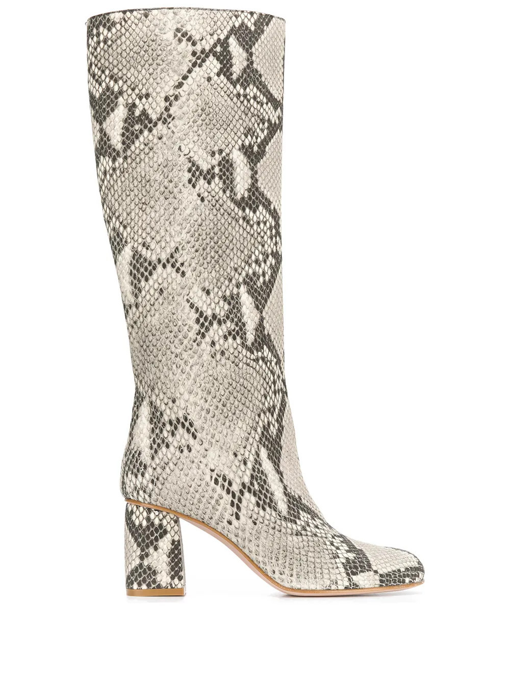RED(V) snakeskin-effect boots - Neutrals | Farfetch Global
