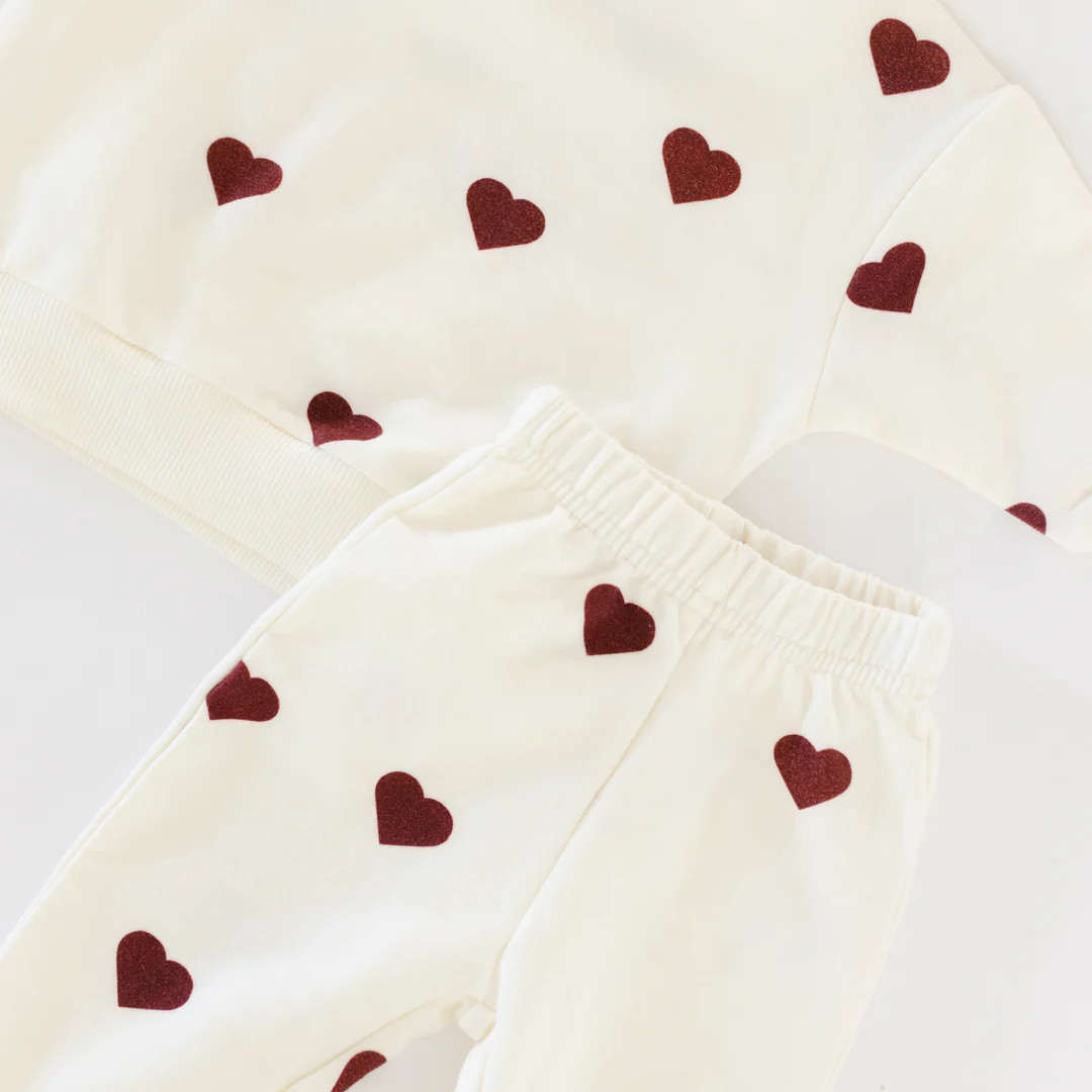 Hearts Sweat Set | Atlas Grey