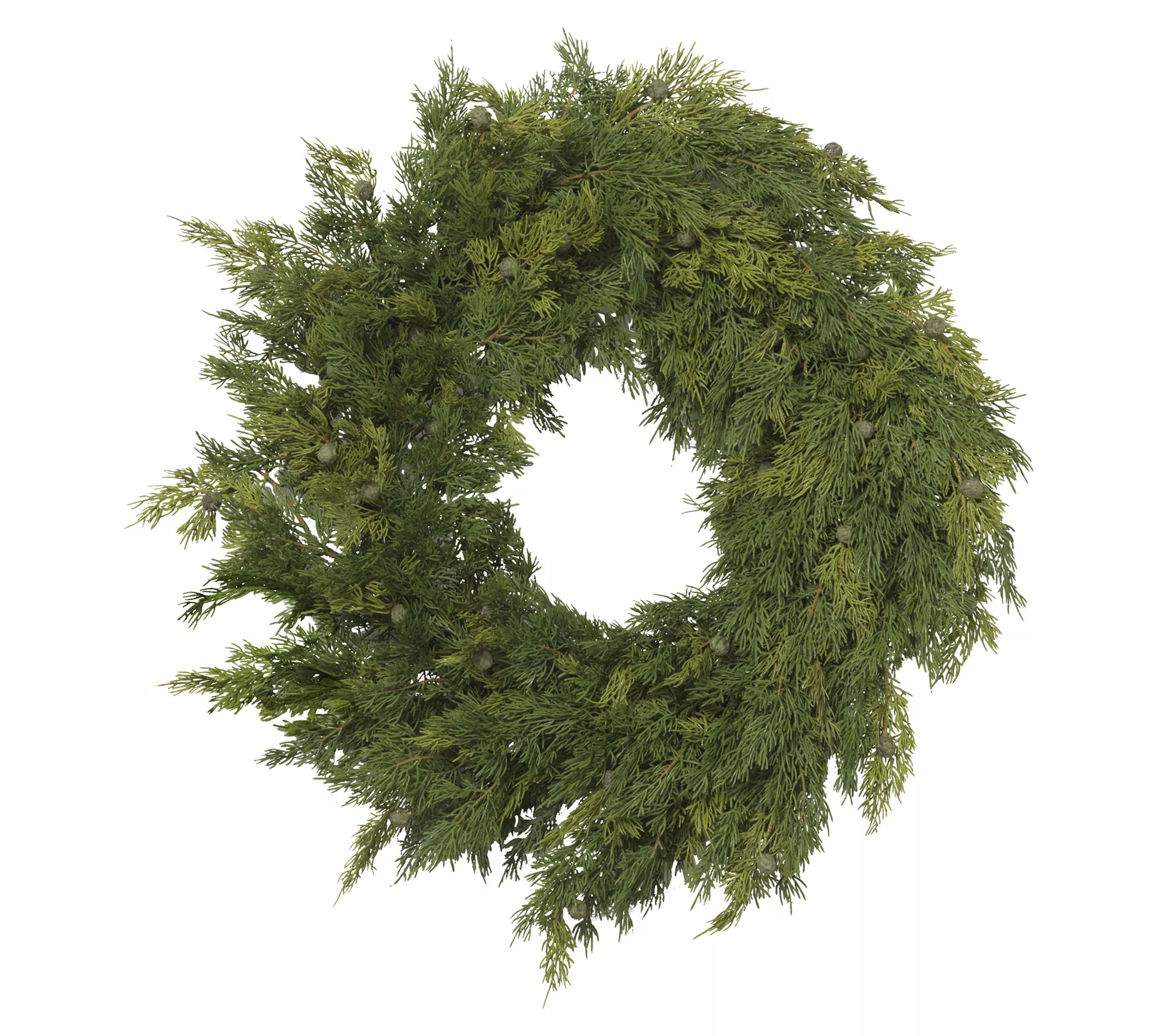 32-in D Cedar w/ Berry Wreath by Gerson Co - QVC.com | QVC
