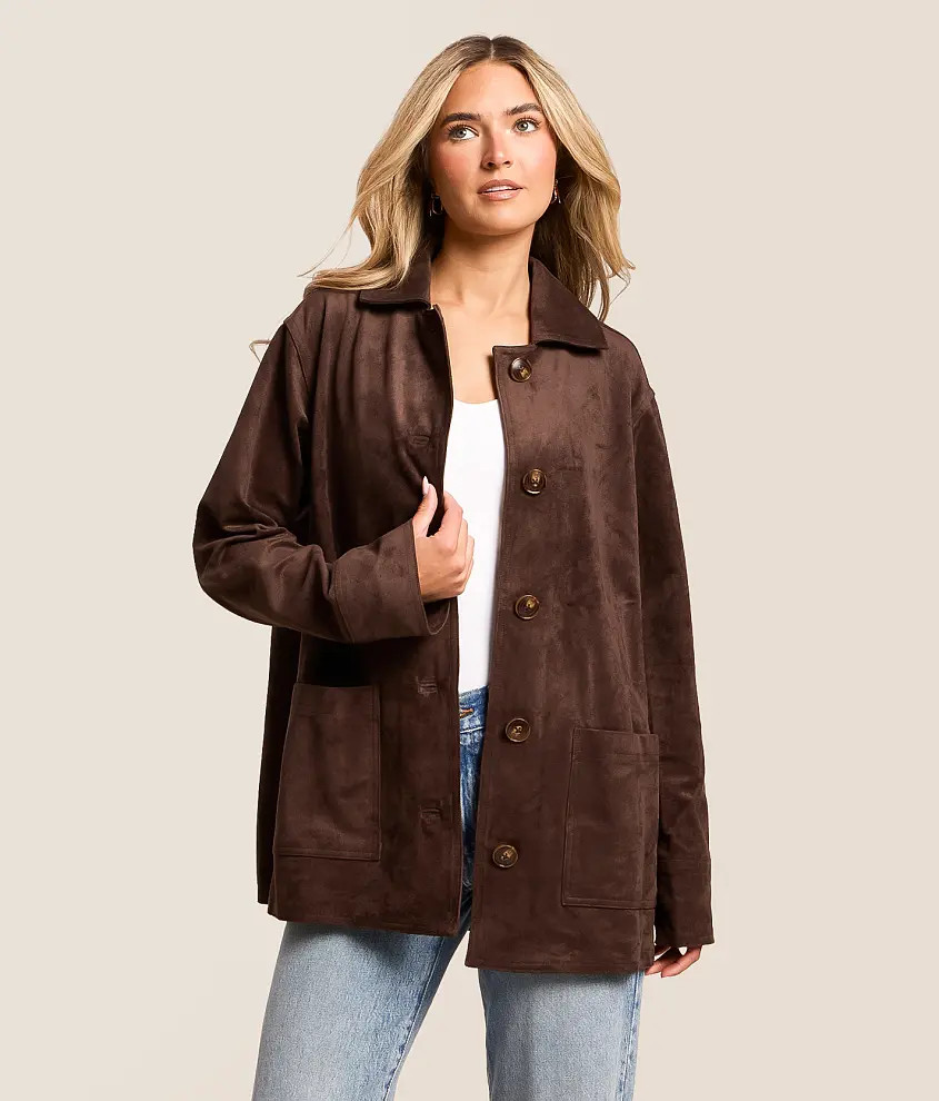 Decker Faux Suede Shacket | Buckle