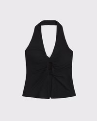 Women's Bra-Free Twist Halter Cutout Top | Women's New Arrivals | Abercrombie.com | Abercrombie & Fitch (US)