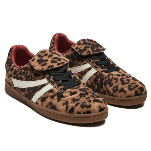 Leopard Print Sneakers for Women Fashion Comfortable Cheetah Tennis Shoes Casual Non-Slip Lace-up Lightweight Walking Szie 8.5 | Amazon (US)