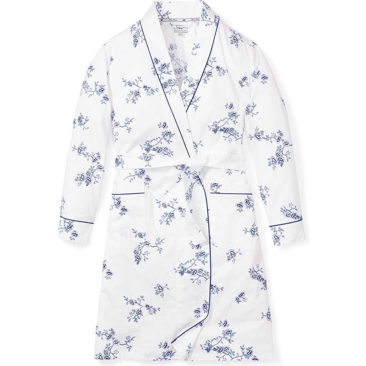 Women's Robe, Indigo Floral | Maisonette