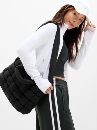 Woven Square Puff Tote | Athleta