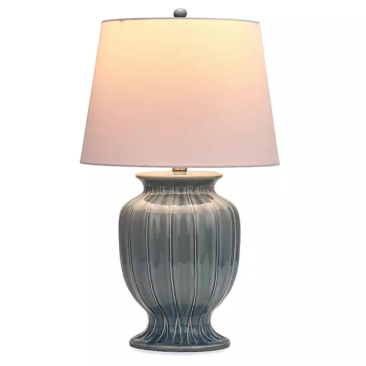 New! Libby Blue Textured Ceramic Table Lamp | Kirklands