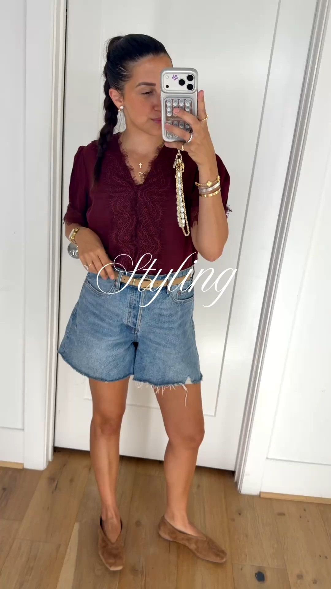 Top: medium (on sale!!!)
Shorts: 27
Jeans: 6 or 27 I sometimes get a 40% off code, so I would wait!!!

Dressupbuttercup.com #dressupbuttercup #dederaad

#LTKOver40 #LTKSaleAlert #LTKPetite