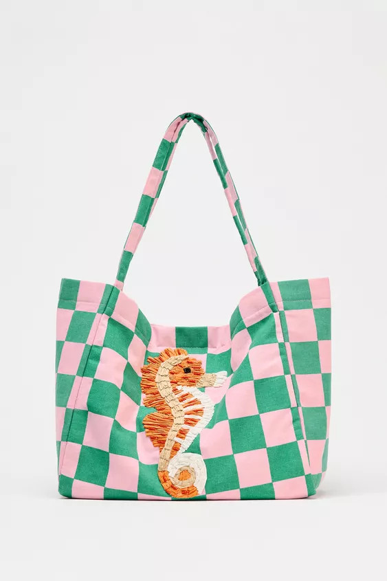 FABRIC DESIGN TOTE BAG | Zara US