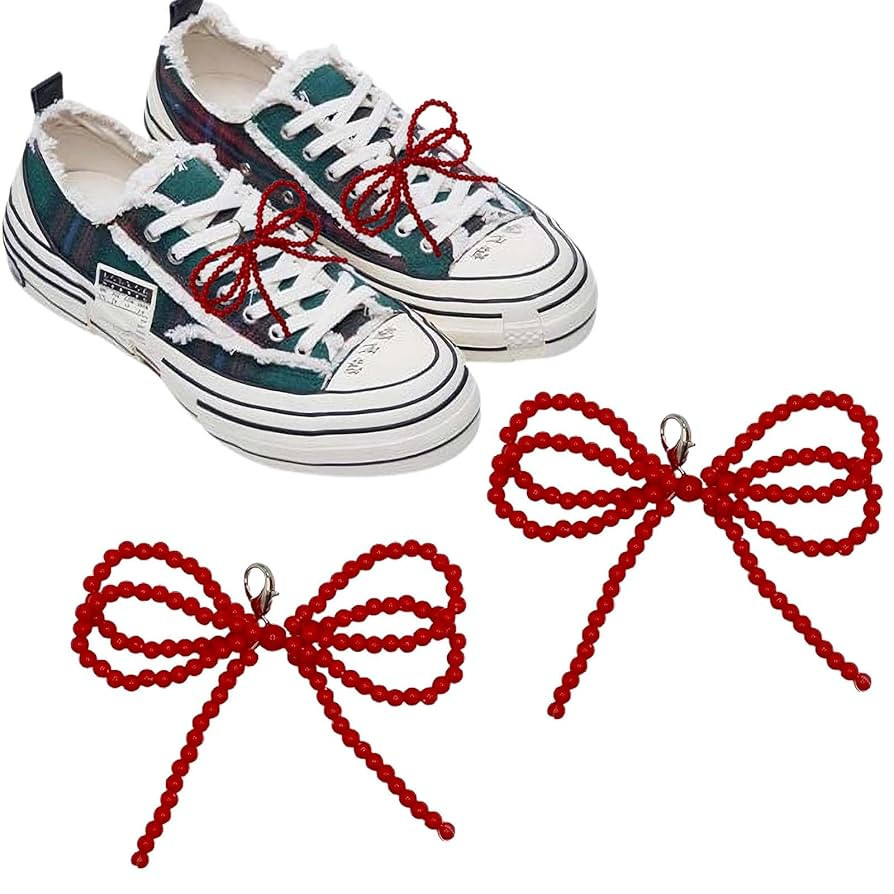 2 pcs Pearls Bowknot Shoe Decoration Charms for Sneakers Dress Shoes Elegant Buckle Pearl Beaded ... | Amazon (US)
