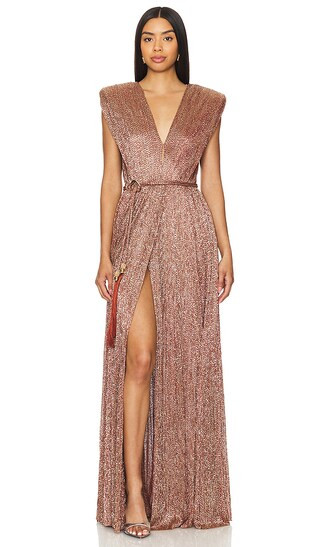 Sabina Musayev Savory Dress in Rust. - size M | Revolve Clothing (Global)
