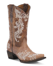 Leather Embroidered Pointy Toe Western Boots (little Big Kid) | Kids' Boots | Marshalls | Marshalls