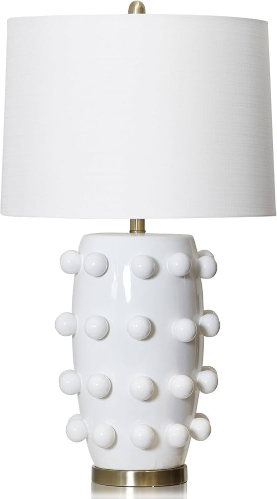 Collective Design Marni - Ceramic Table Lamp - White Finish, Brass Base - White Hardback Shade | Amazon (US)