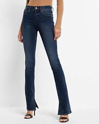 Mid Rise Dark Wash Supersoft Modern Skyscraper Jeans | Express