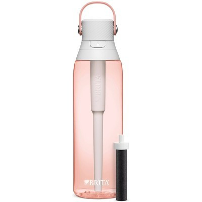 Brita Premium 26oz Water Bottle with Filter - Blush Pink: Reusable Filtered Plastic, 2-Month Filter Life, 0.5 lbs | Target