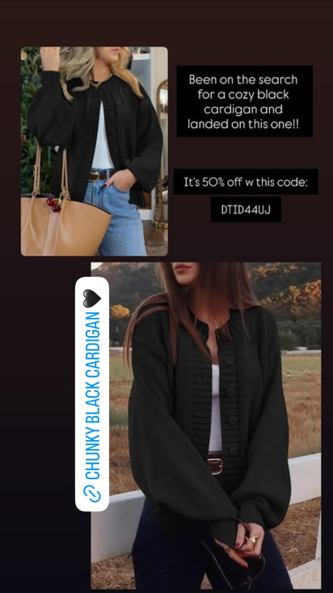 Found the cozy black cardigan I was looking for! 👀 

#LTKgrwm #LTKSeasonal #LTKootd