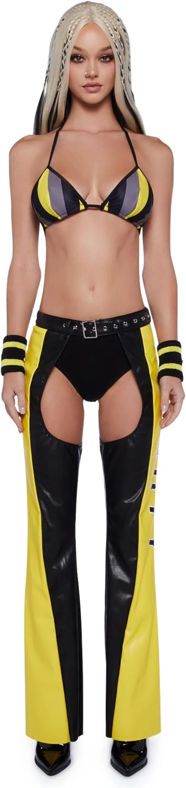 Dolls Kill Christina Inspired Costume - Red Dirty PopStar Chaps by Trickz N' Treatz | Amazon (US)