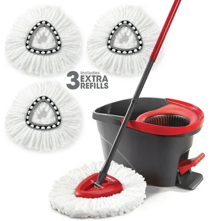 O-Cedar Easy Wring Spin Mop & Bucket System with 3 Extra Refills | Walmart (US)