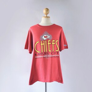 Vintage Kansas City Chiefs NFL Football T-shirt size L - Etsy | Etsy (US)