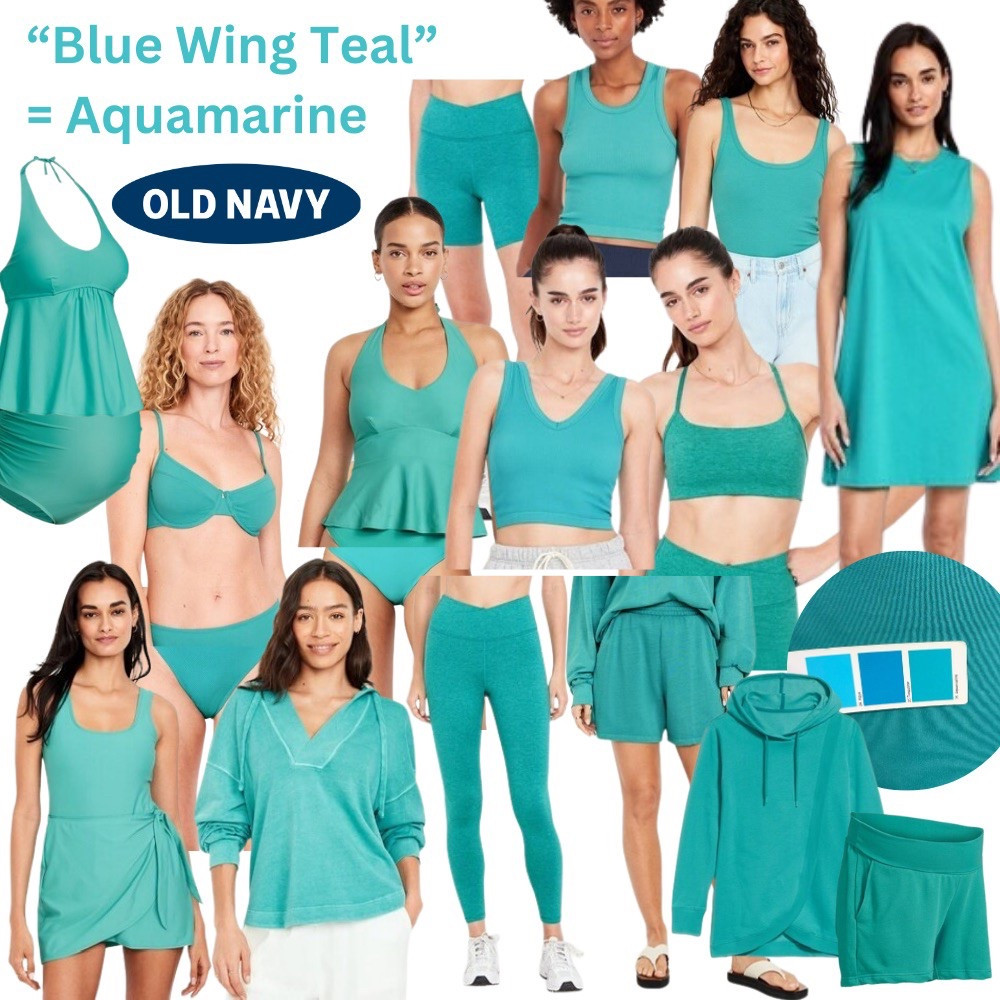 “Blue Wing Teal” at Old Navy is verified Aquamarine #hocspring #hocaquamarine