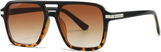 NIDOVIX Square Aviator Sunglasses for Women Men Vintage Retro Classic Aviator Shades Sun Glasses ... | Amazon (US)