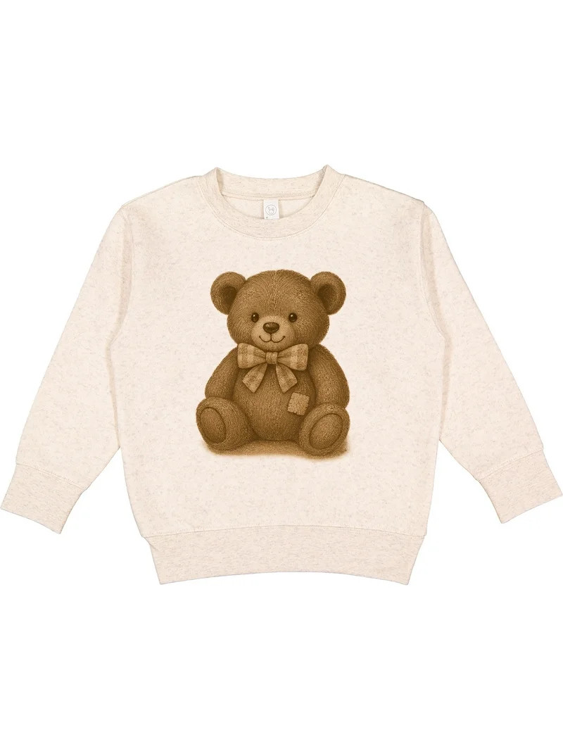 Inktastic Vintage Teddy Bear with Patch Toddler Sweatshirt | Walmart (US)