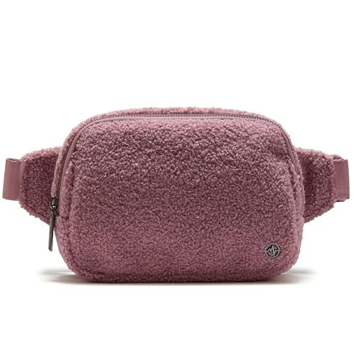 Pander Large 2L Fanny pack Everywhere Fleece Belt Bag for Women and Men with Adjustable strap Belt. (Purple Lavender) | Amazon (US)