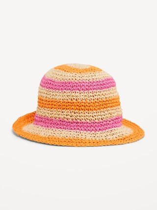 Crochet Bucket Straw Hat for Girls | Old Navy (US)