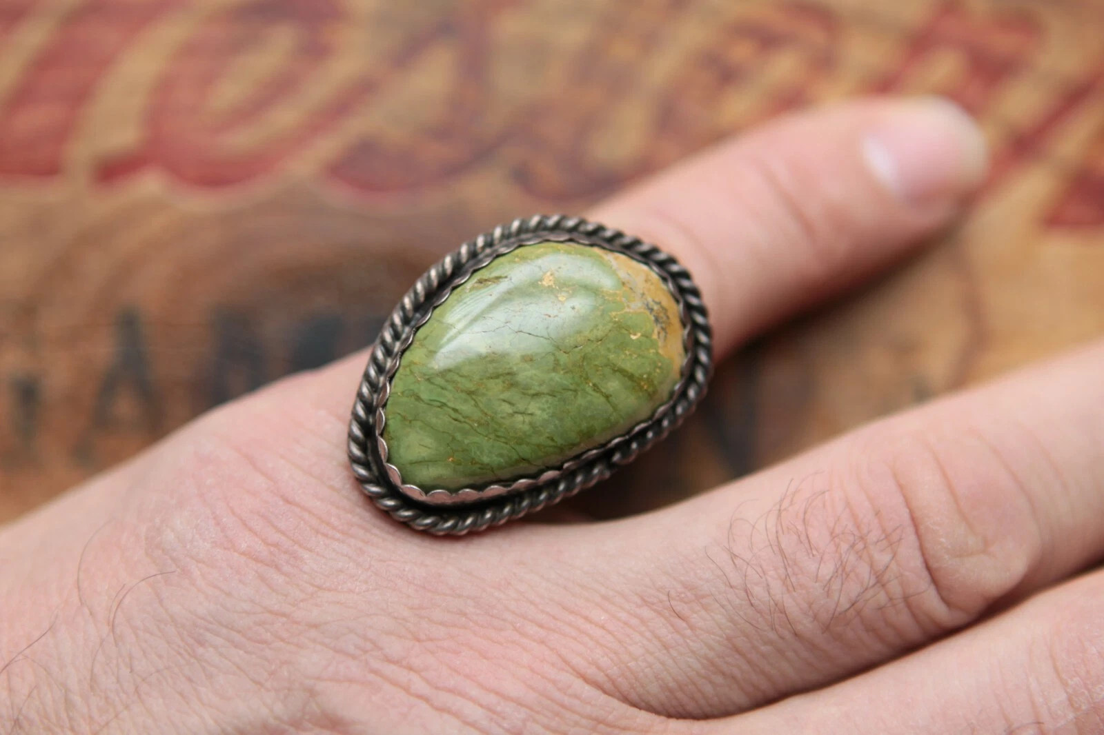 Vintage Hand Made Large Sterling Silver Unisex Turquoise Ring 16.6 g Size 9.5  | eBay | eBay US