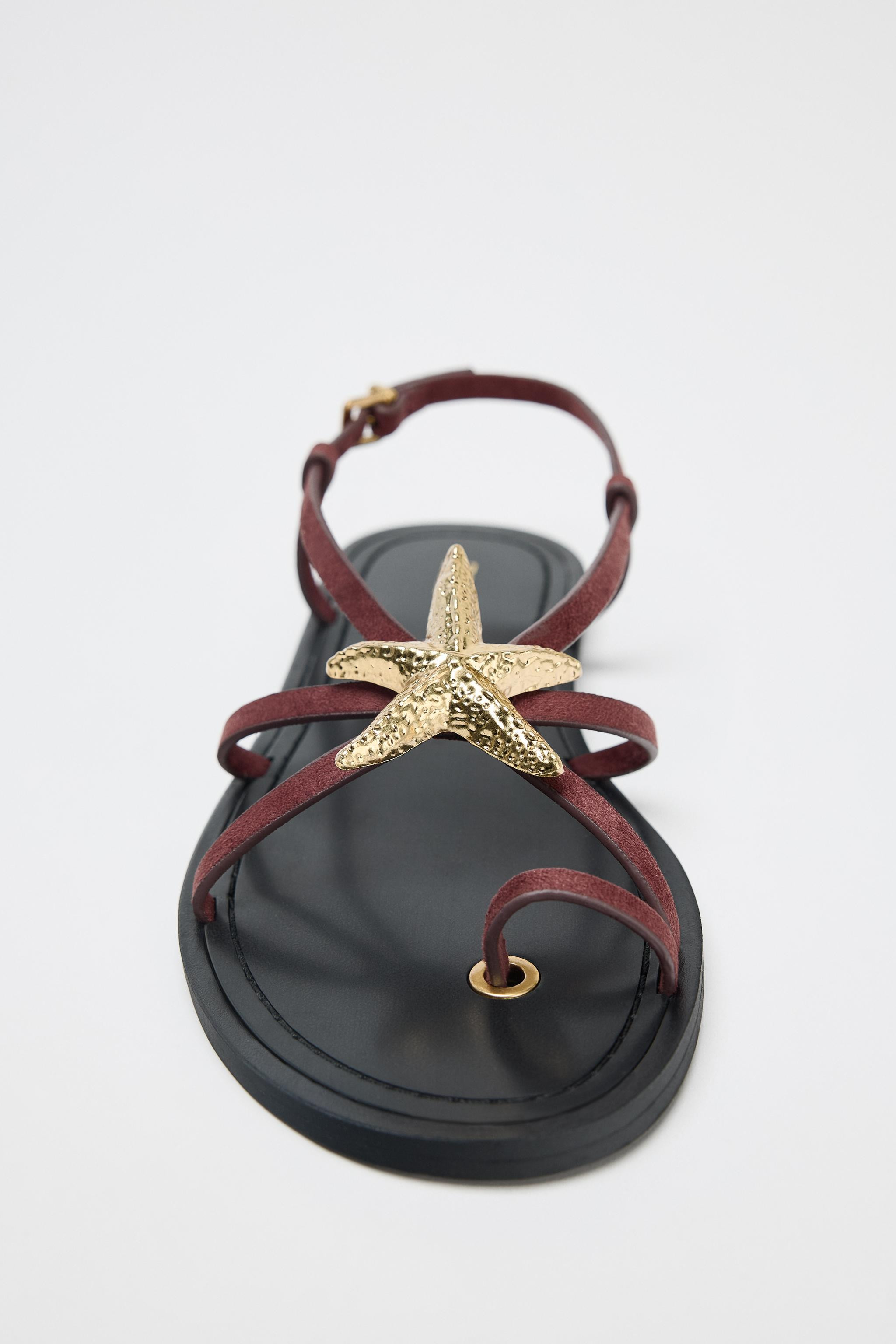 STRAPPY SANDALS WITH METAL DETAIL | Zara UK