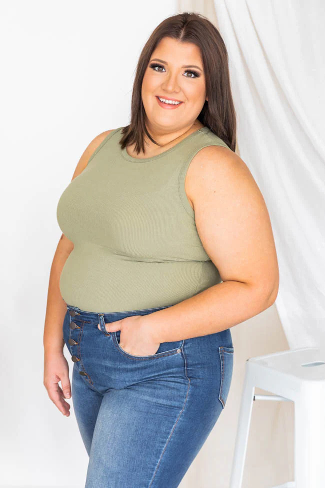 Pure Memory Olive Bodysuit | Pink Lily