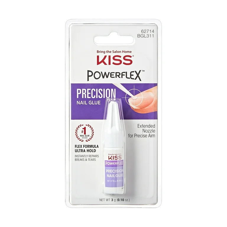 KISS PowerFlex Ultra Hold Extended Nozzle Precision Nail Glue, Net Wt. 3g (0.1 oz.) | Walmart (US)