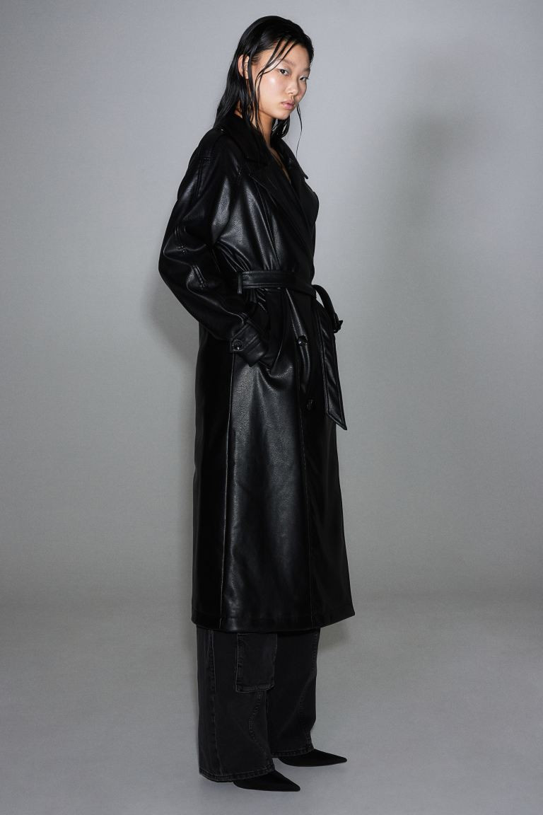 Trenchcoat - Black - Ladies | H&M GB | H&M (UK, MY, IN, SG, PH, TW, HK)