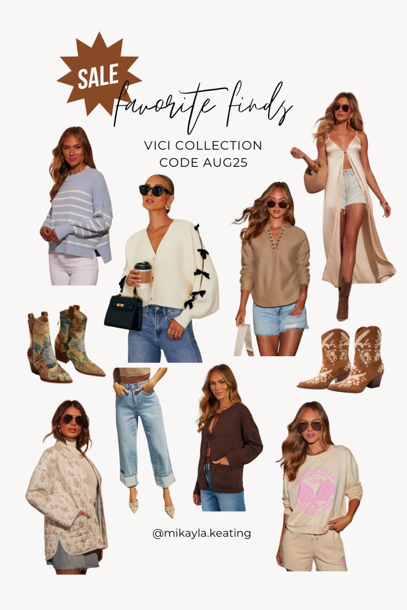 Vici Collection 25% off everything AUG25

Sweater, boots, western boots, jacket, denimm

#LTKxVICI #LTKShoeCrush #LTKSaleAlert