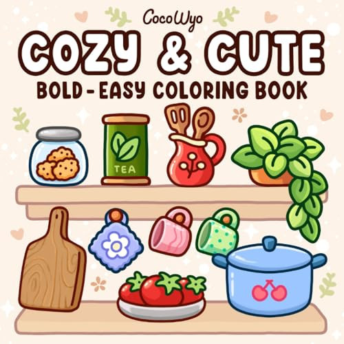 Cozy & Cute: Coloring Book for Adults and Teens, Bold and Easy Designs for Relaxation with Hygge Inspirations (Bold & Easy Coloring) | Amazon (US)