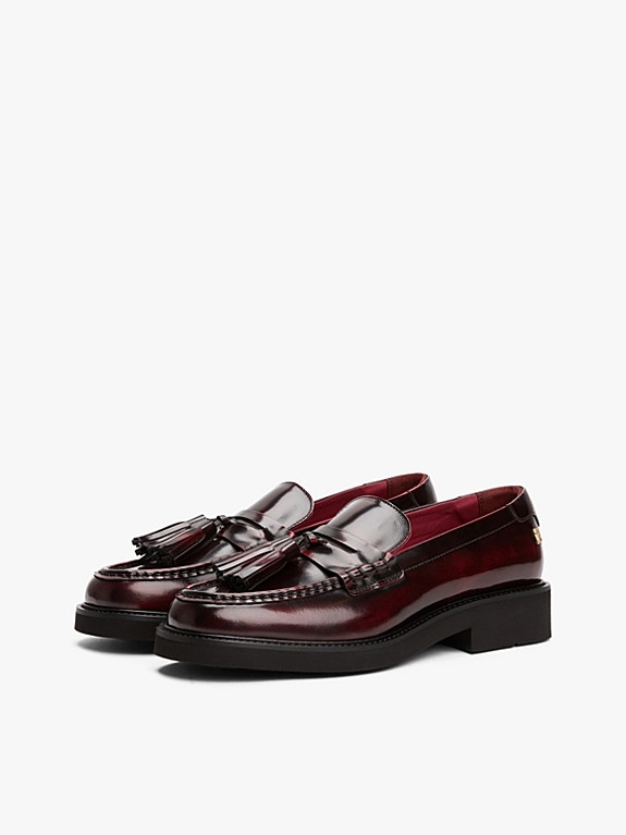 Lightweight Leather Tassel Loafers | Tommy Hilfiger UK
