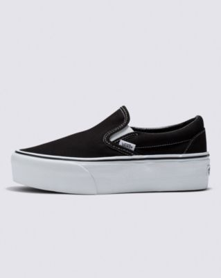 Classic Slip-On Stackform Shoe(Black/Classic White) | Vans (US)