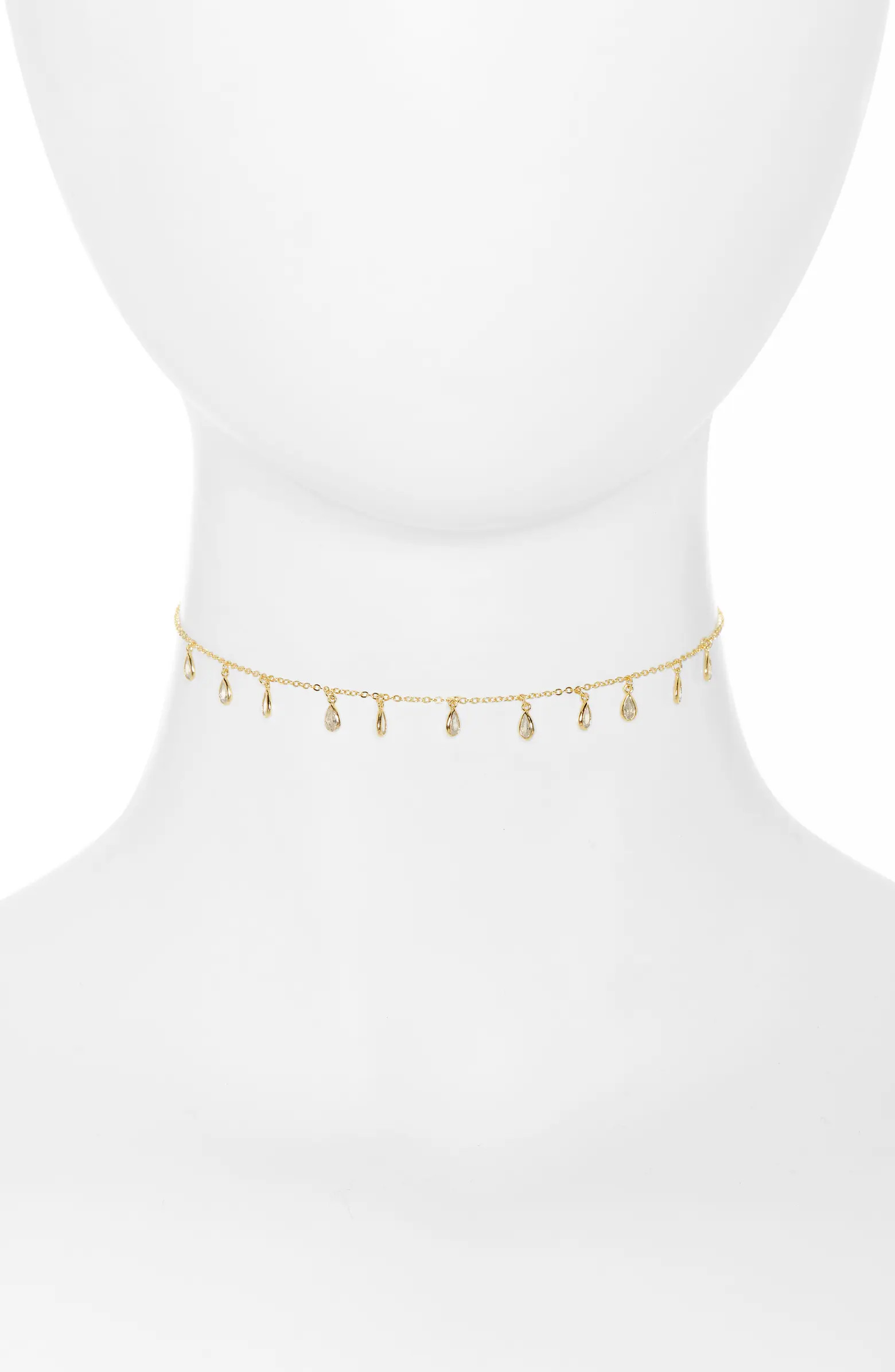 Adina's Jewels Teardrop Choker Necklace | Nordstrom | Nordstrom
