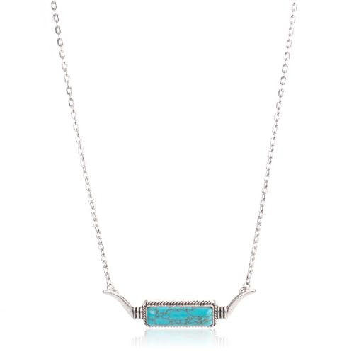 Montana West Rustic Couture's Western Turquoise Necklace Jewelry for Women Cowgirl Vintage Necklace WJ-1022TQ | Amazon (US)