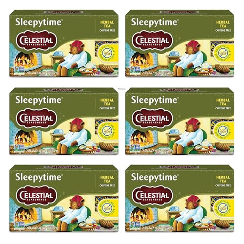 Celestial Seasonings Sleepytime Herbal Tea, Caffeine Free, 20 Tea Bags Box (Pack of 6) | Amazon (US)