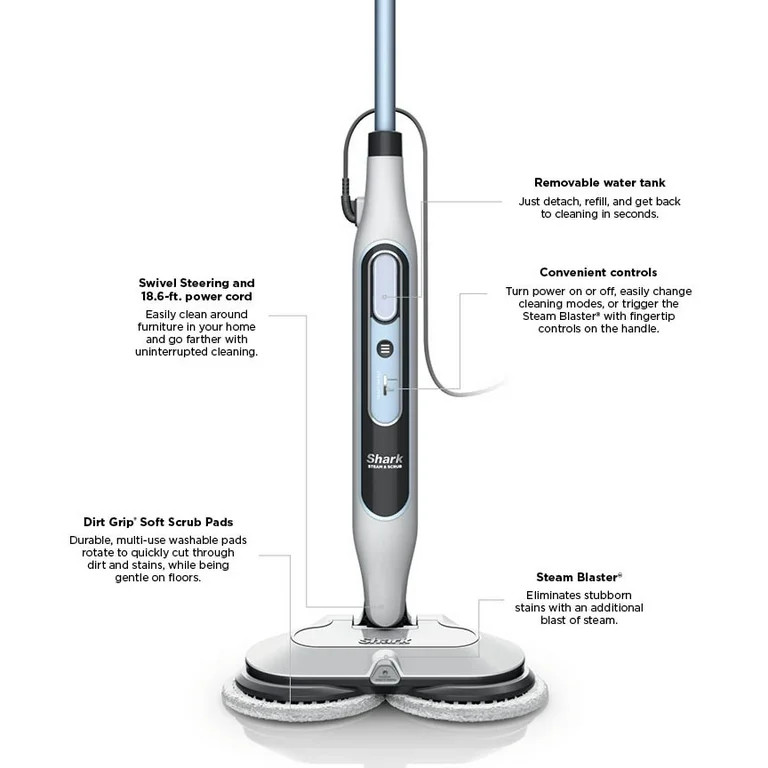 Shark Steam & Scrub Steam Mop, with Steam Blaster Technology, Scrubbing and Sanitizing*, Sealed H... | Walmart (US)