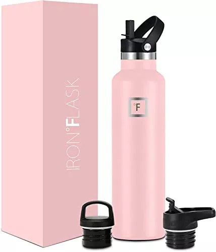 GOPPUS 24 oz Insulated Water Bottle With Straw Stainless Steel Sports Water  Cup Flask with 3