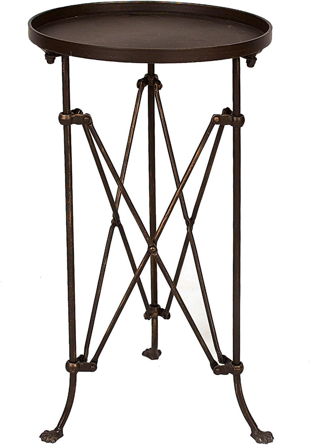 Creative Co-Op Round Bronze Metal Accent Table | Amazon (US)