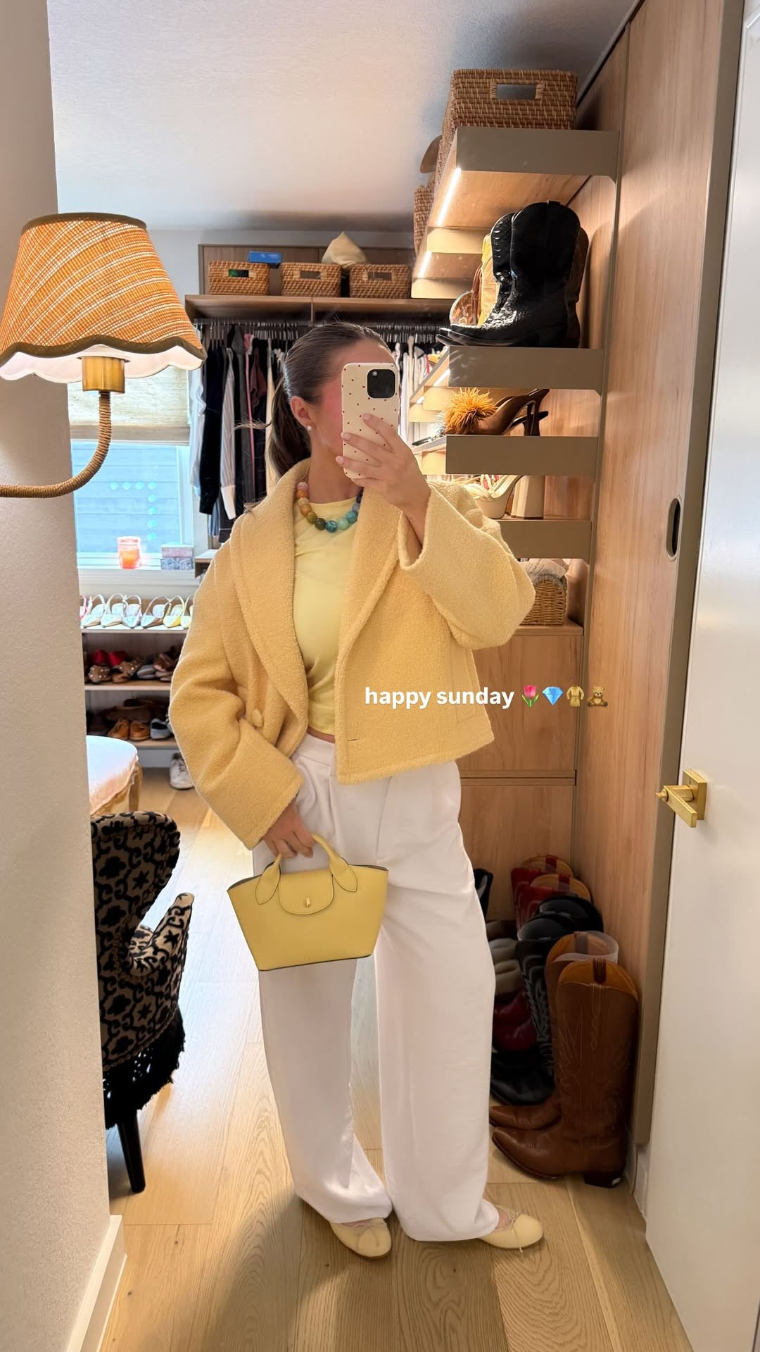 A little butter yellow moment for spring 💛 paired with my favorite easy white pants. 

 #LTKgrwm #LTKootd #LTKSeasonal