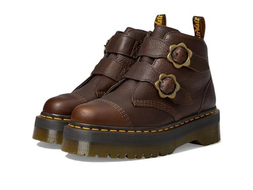 Dr. Martens Women's Devon FLWR Fashion Boot, Dark Brown Grizzly, 10 | Amazon (US)